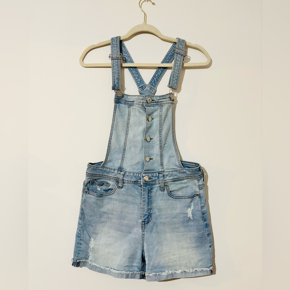 Guess Light Blue Denim Overalls
